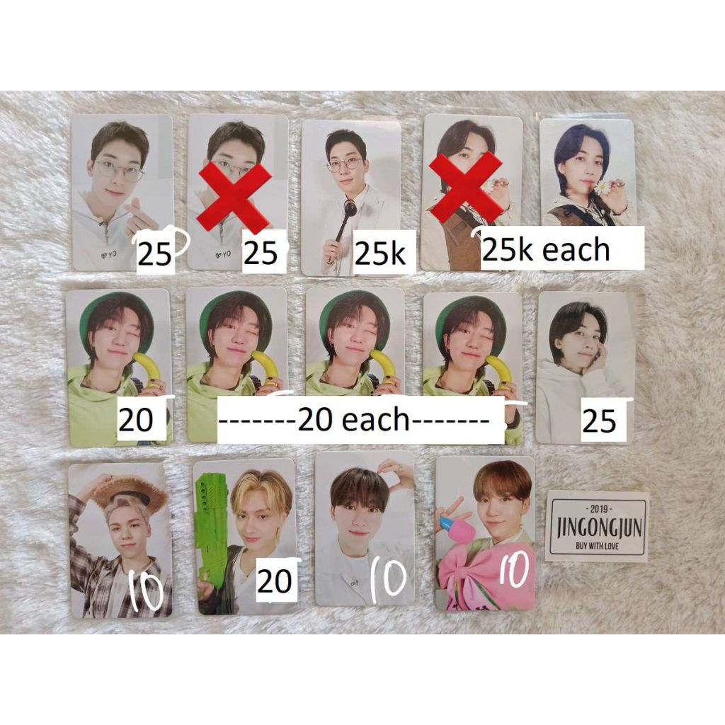 (BACA DESKRIPSI) Going Seventeen  photocard wonwoo jeonghan jun the8 minghao seungkwan vernon ina ma