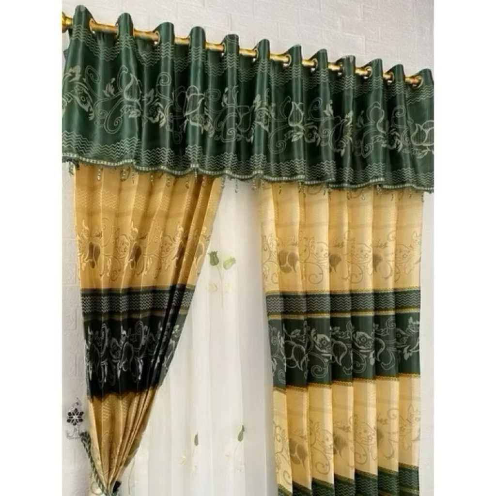 PONI TEMPEL/PISAH gorden prada/jodha mewah rumbai jendela pintu rumah murah korden panjang tamu