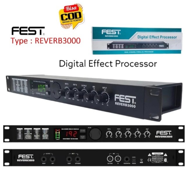 Effect Vocal Fest REVERB3000 Original Digital Efek Processor Vokal Reverb 3000