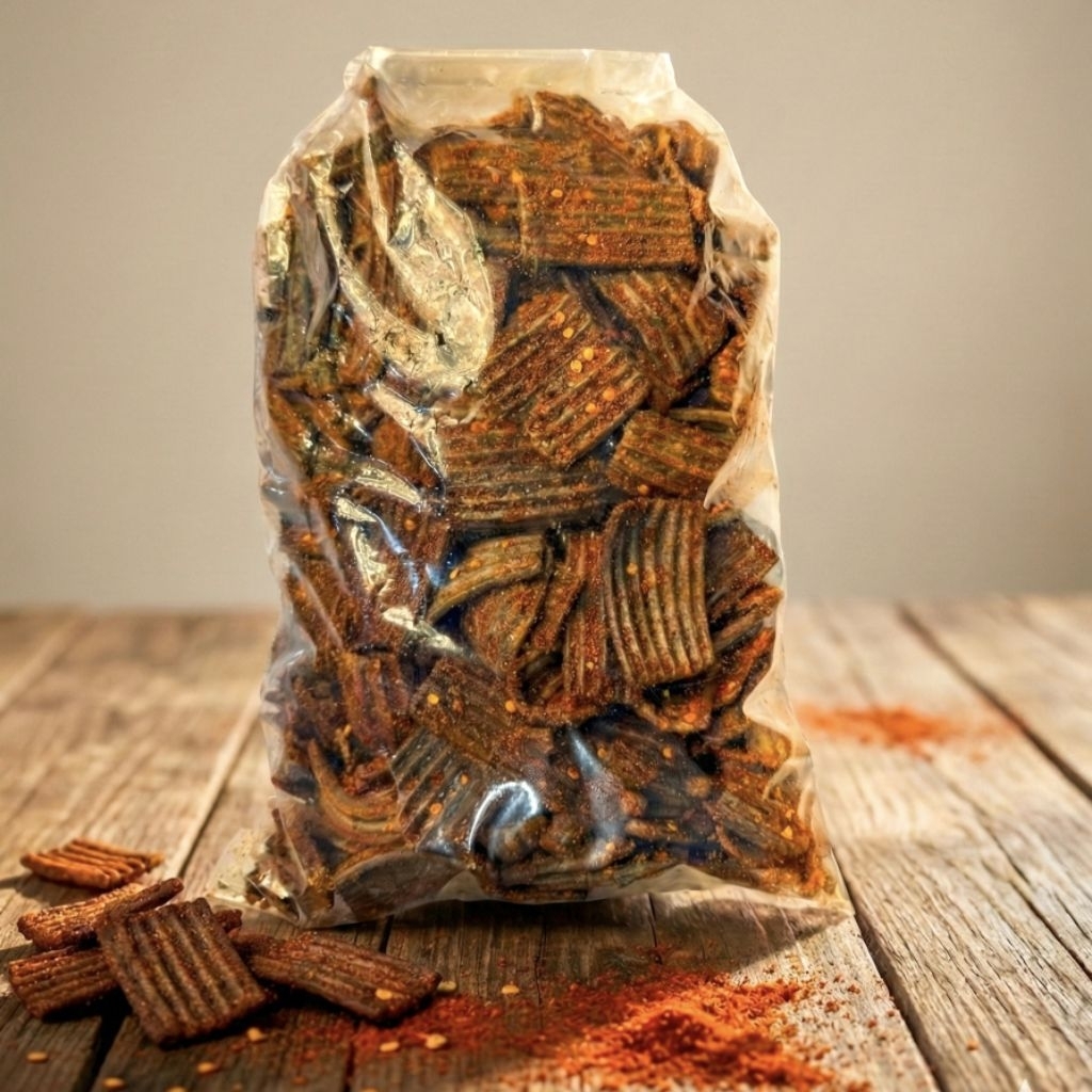 Kerupuk jengkol pedas daun jeruk 1Kg / Seblak Kerupuk jengkol