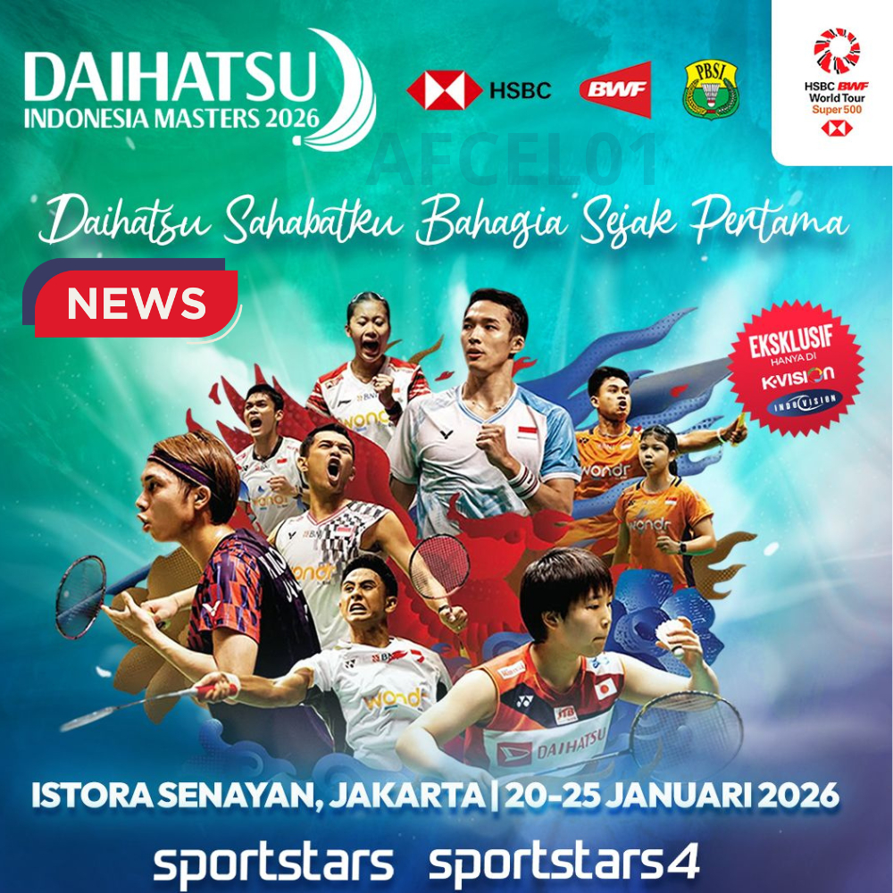 Paket K Vision  Bulutangkis Daihatsu Indonesia Masters 2026 Gibol 30 hari aktif langsung