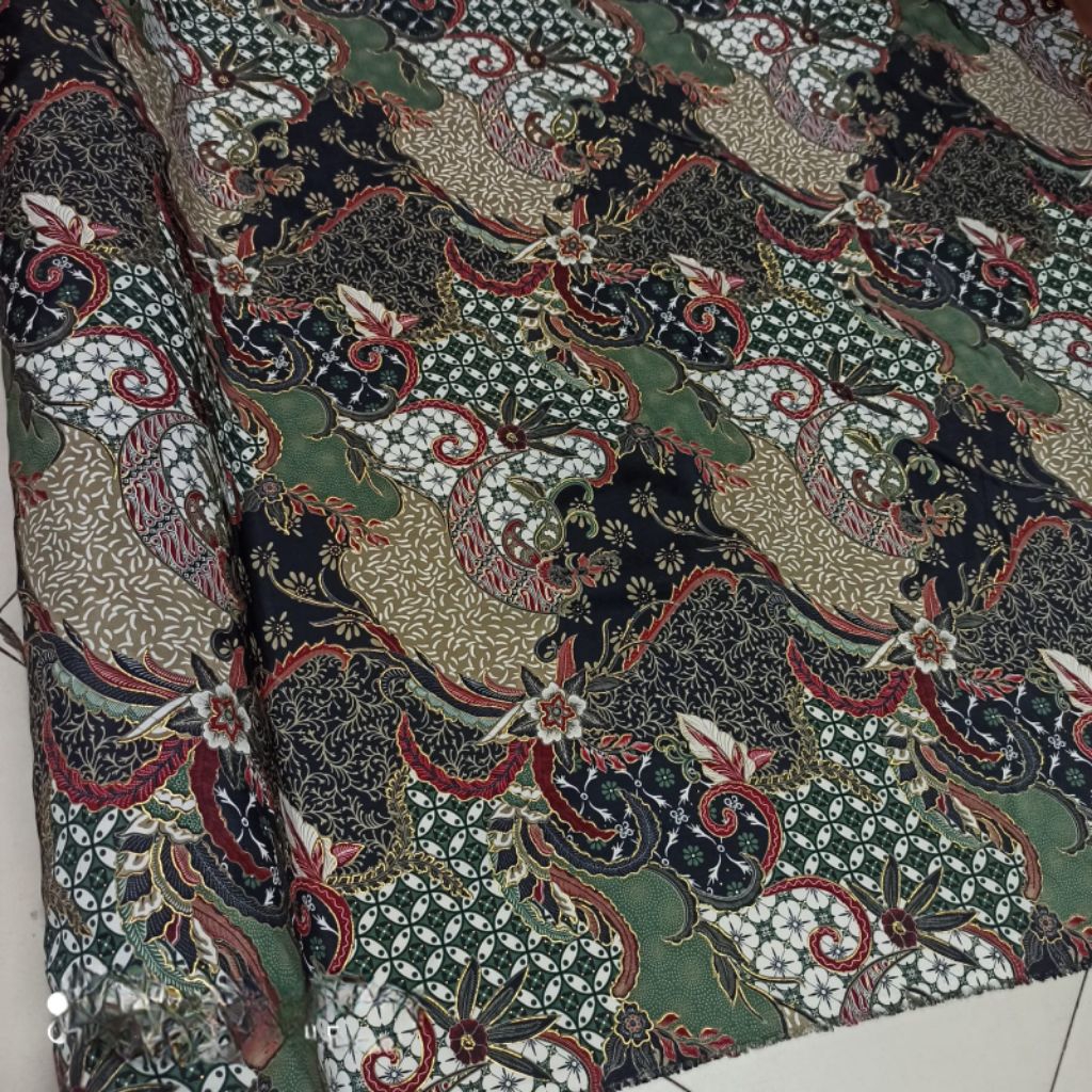 Bahan batik meteran batik seragam kantor batik semi sutra