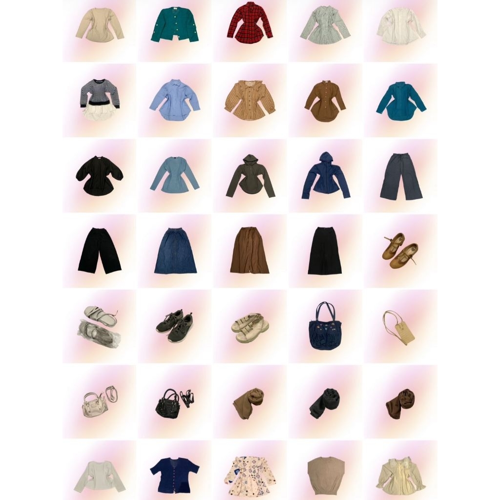 PRELOVED (kemeja, inner, blouse, jaket olahraga, tas, hijab)