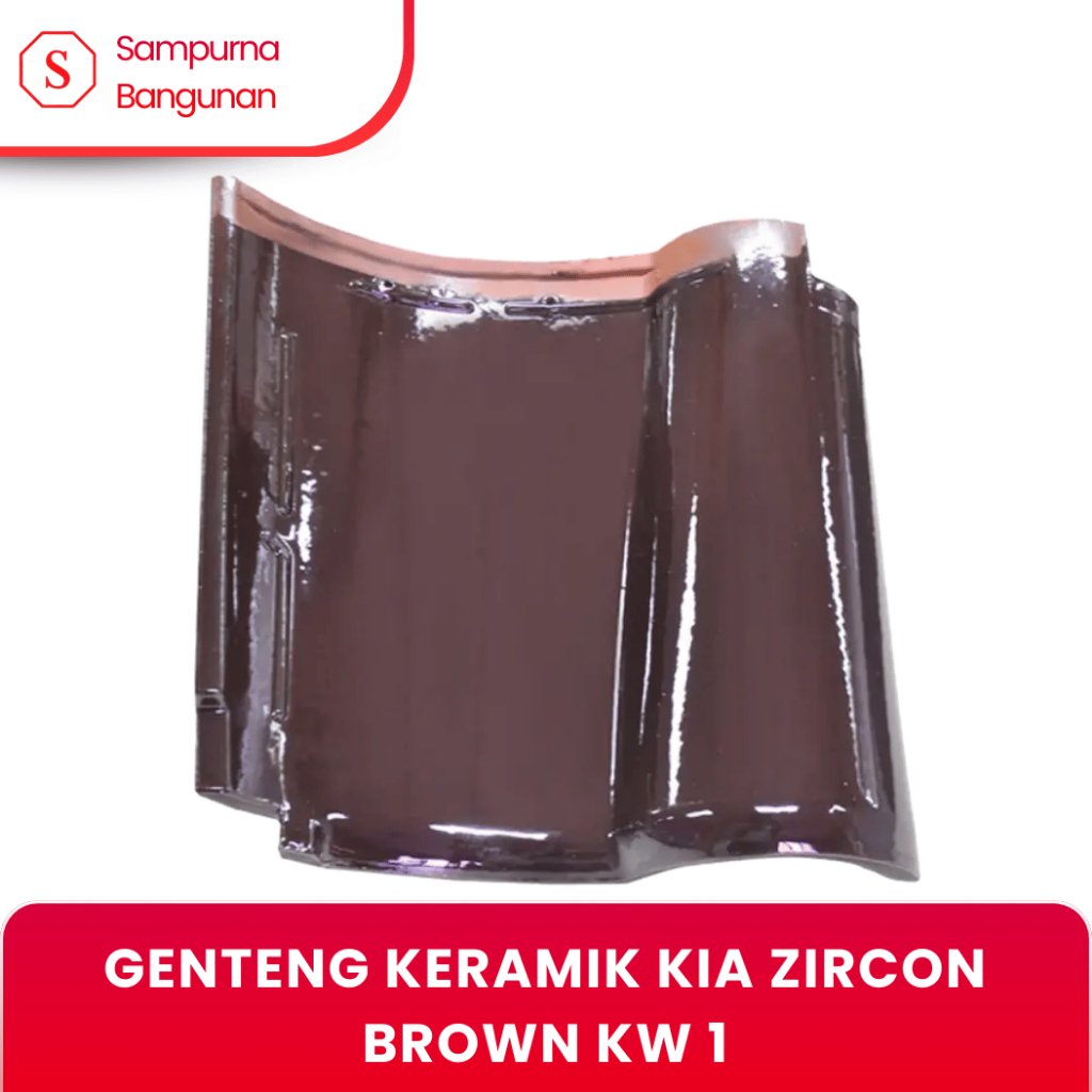 Genteng Keramik KIA Zircon Brown KW 1 - Mewah, Adem & Berkilau