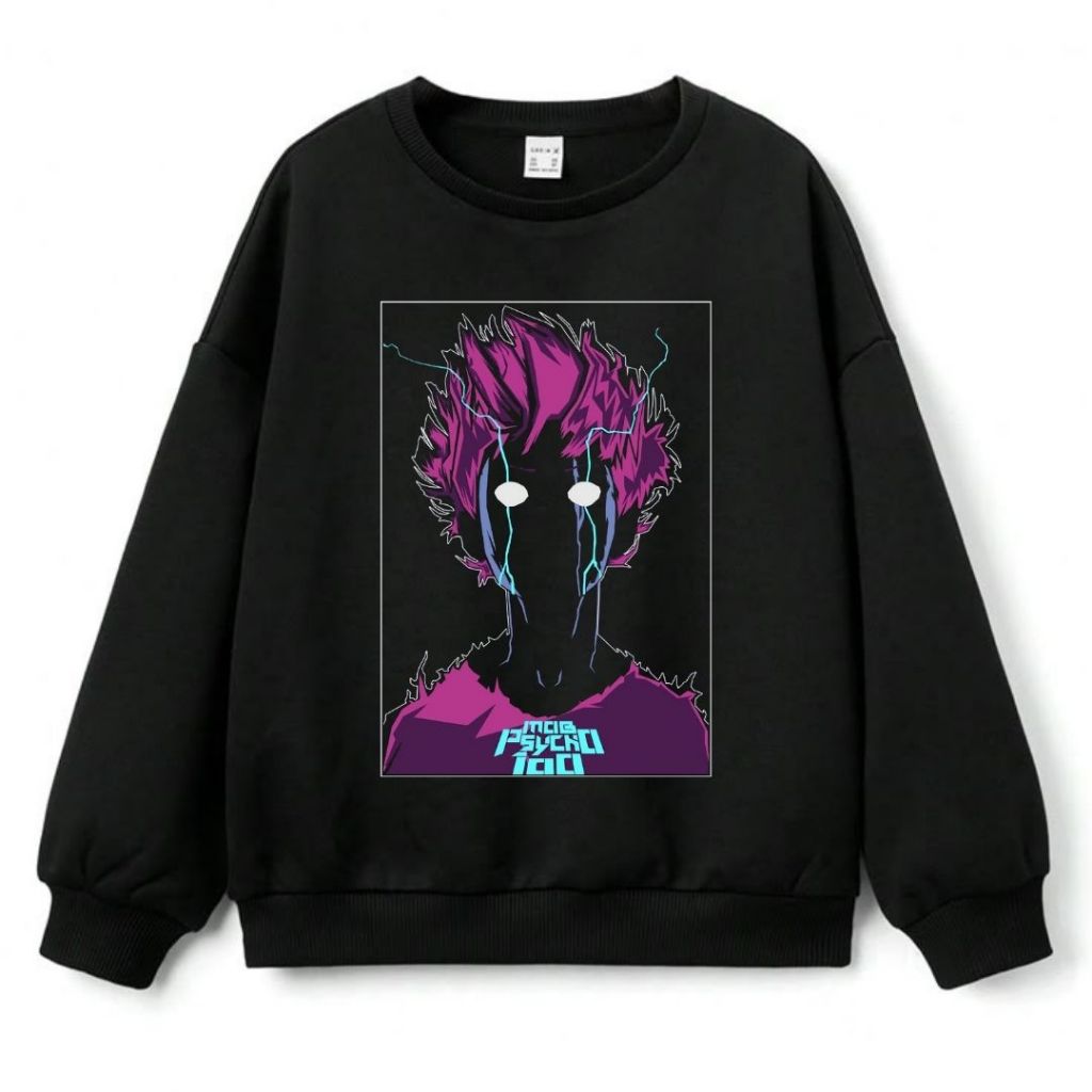 Psycho Crucify "Izuku Midoriya" Crew Neck Sweater | Jaket | Sweater Hitam | Vintage