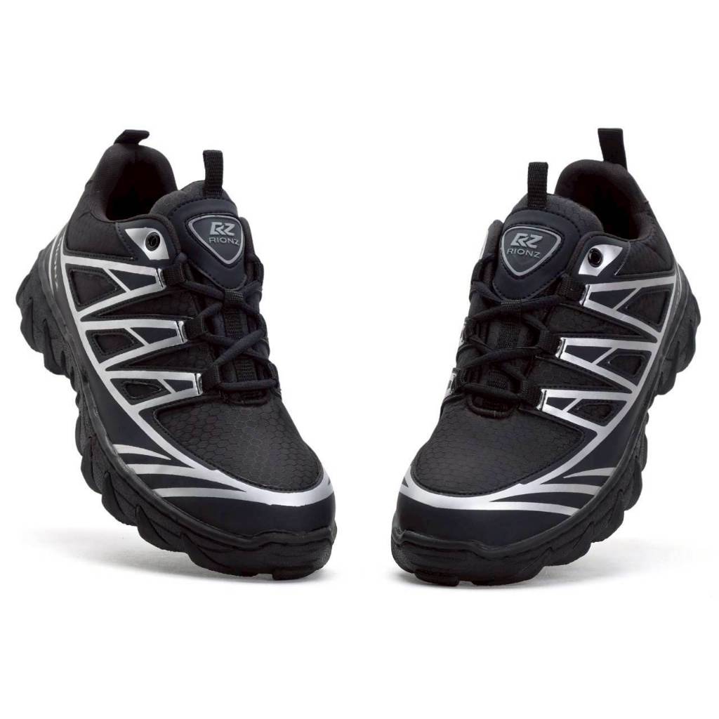 Rionz Borneo Black Sepatu Hiking Pria Wanita Boots Low Gunung Tracking Outdoor Touring Waterproof