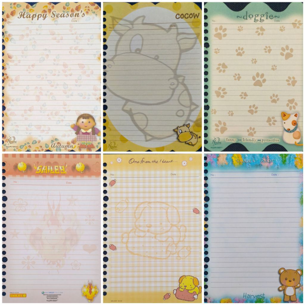 (Harga perlembar/ satuan) Kertas binder file A5 Harvest series lama/ Harvest jadul