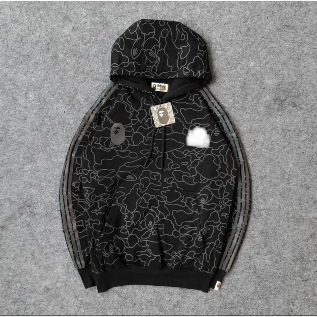 HOODIE BAPE GLOW IN TH DARK REFLEKTIF