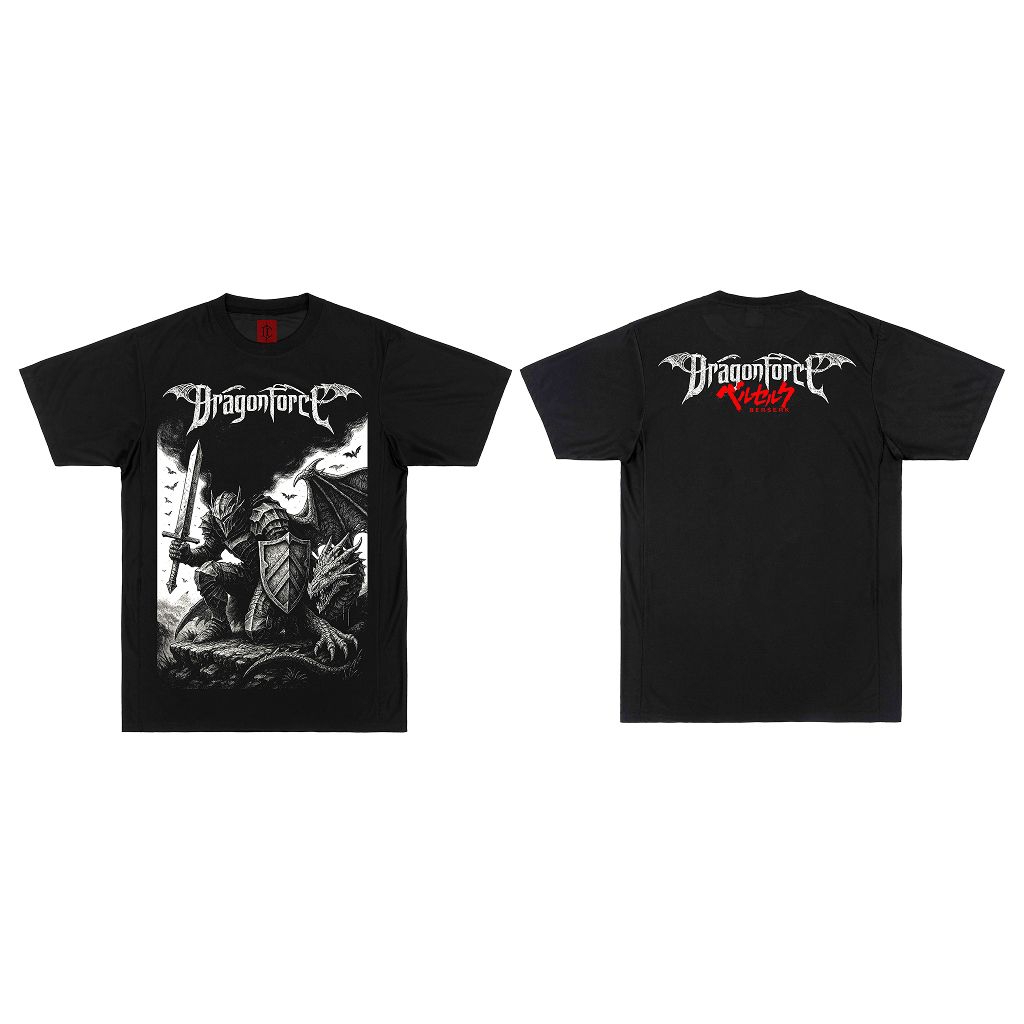Kaos DragonForce - DragonForce x Berserk Baju Metal Original Distro Kaos Black Metal Baju Distro T-S