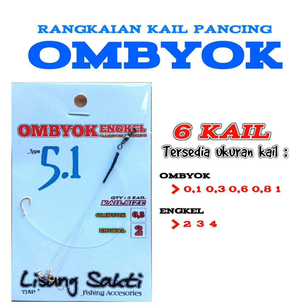 Pancing Ombyok Engkel kail warna emas