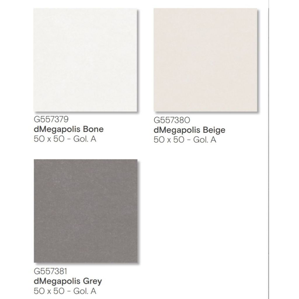 ROMAN KERAMIK Matt dMegapolis Bone/Beige/Grey Ukuran 50x50cm