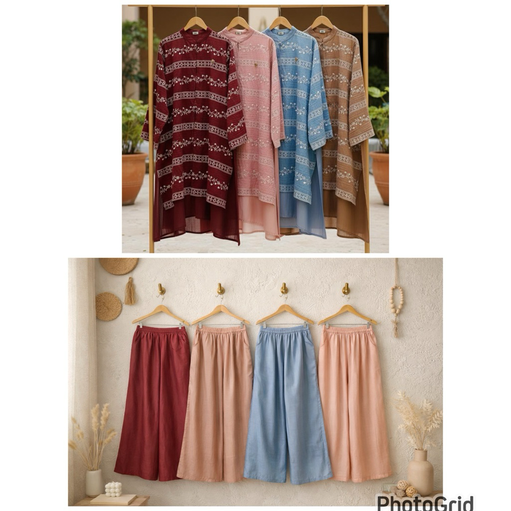 One set tunik adisa katun fairy bordir