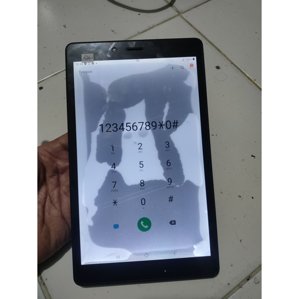 lcd frame fullset Samsung tab A sm t295 ori copotan