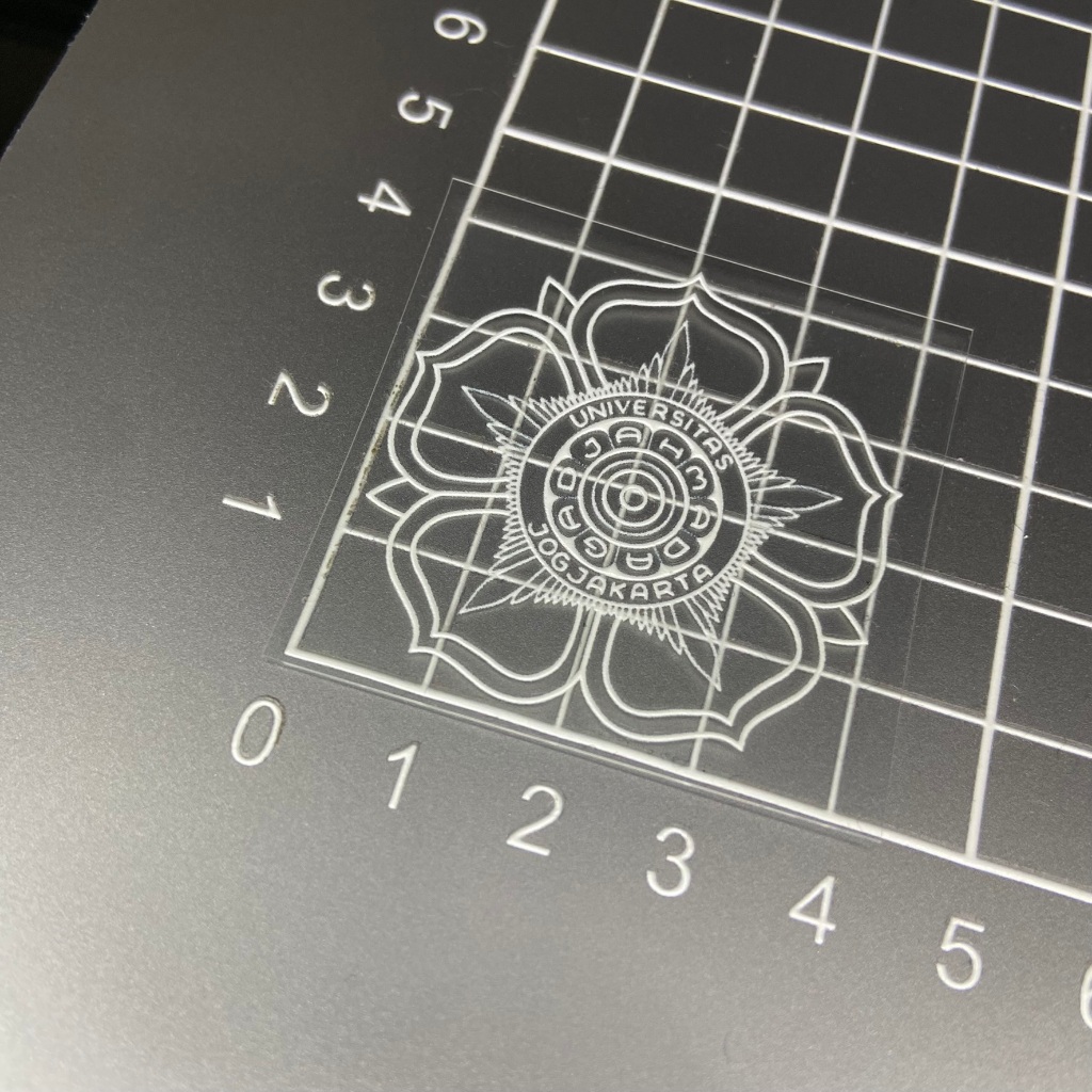 Sticker UV DTF – Universitas UGM Gajah Mada | Ukuran 4 x 4 cm | Ready Stock | Anti Air