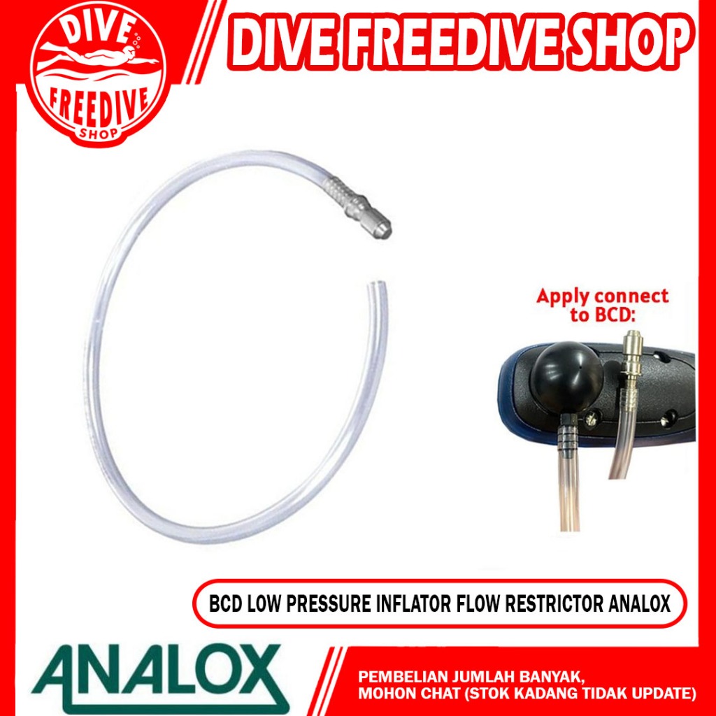 9300-1500 LP Hose Low Pressure BCD Inflator Flow Restrictor Analox O2EII Pro Scuba Tank Selam Diving