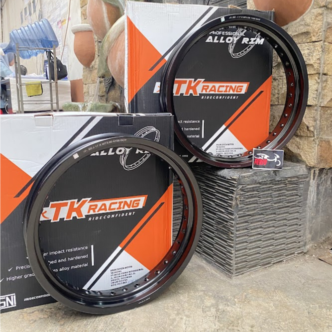 Velg TK Racing MT 300 350 ring 17 Lubang Hole 36 Hitam Original TK