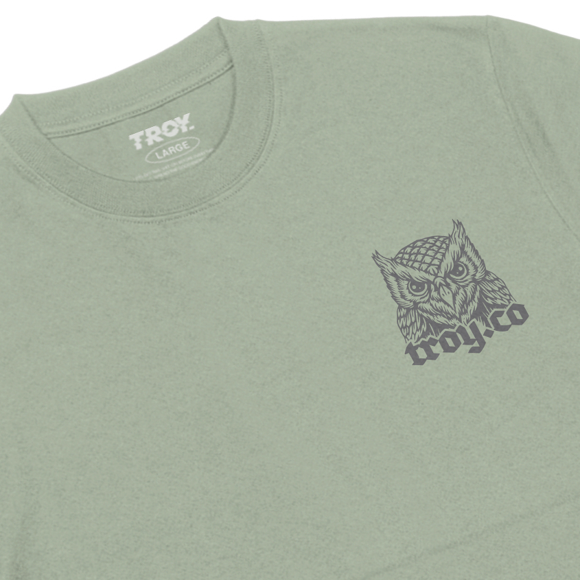 Troy Company Tshirt Sage Green Wise Guard - Kaos Lengan Pendek Kaos Hijau Sage MTD 3199