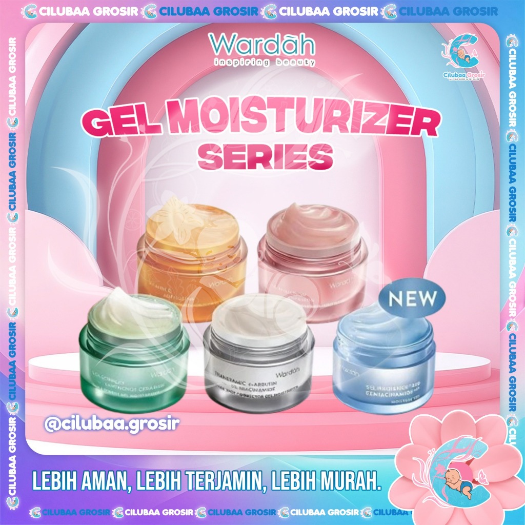 WARDAH Gel Moisturizer Series 30gr || Vitamin C + Adenosine || Cica Complex + Panthenol Ceramide || 