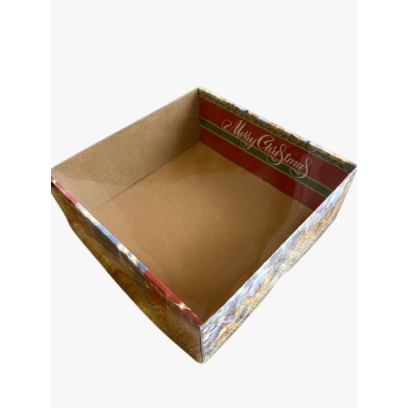 Kotak Kue Box tutup Mika Natal Kotak Kue 25x25x10cm