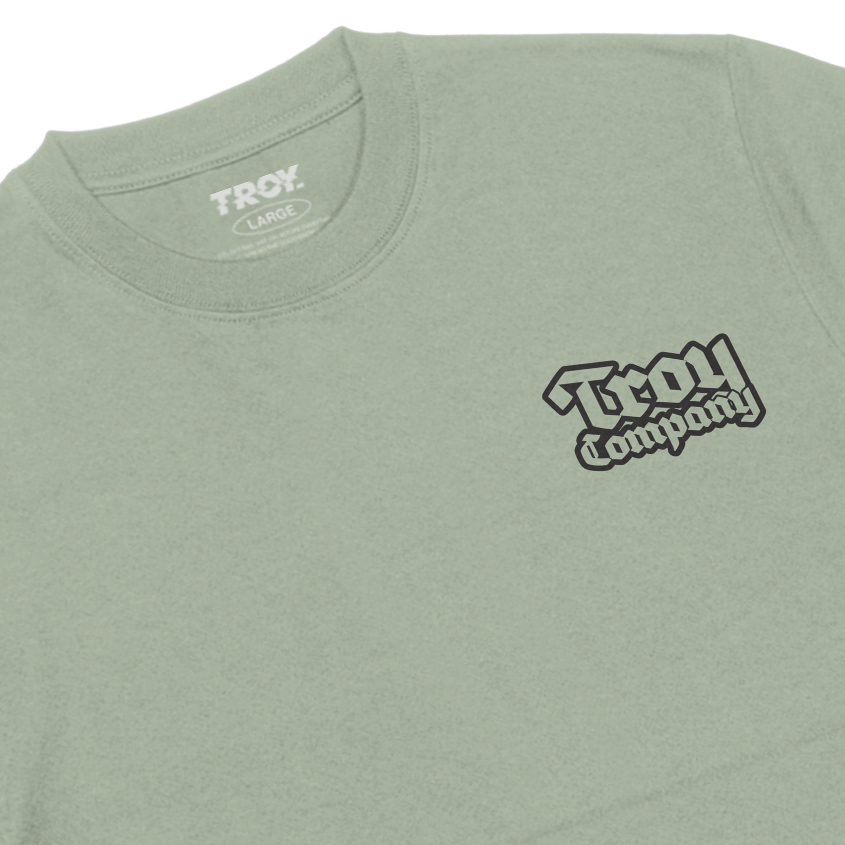 Troy Company T-shirt Sage Green Beatdown - Kaos Lengan Pendek Kaos Hijau Sage MTD 3157