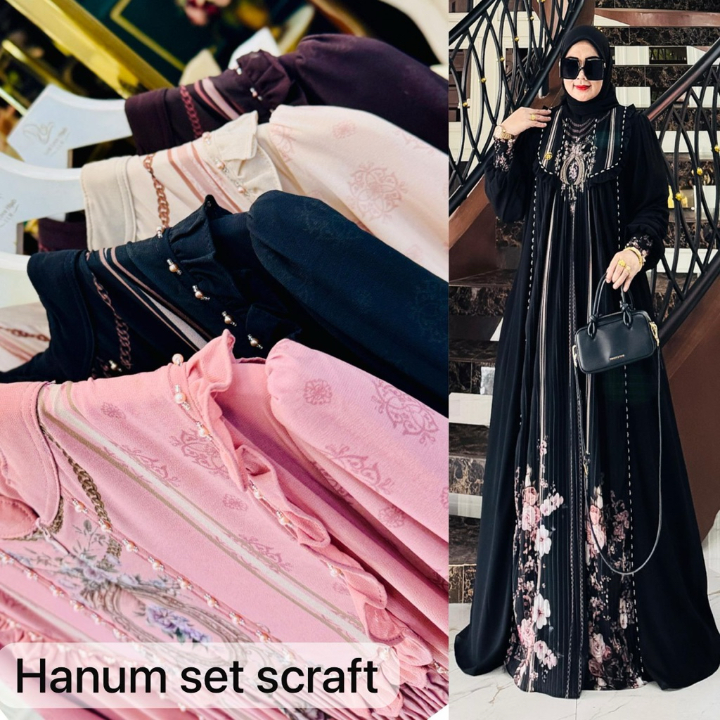 MAHIA SET SCRAFT by hijab ika  ( ORIGINAL)syari premium /syari terbaru/ cod
