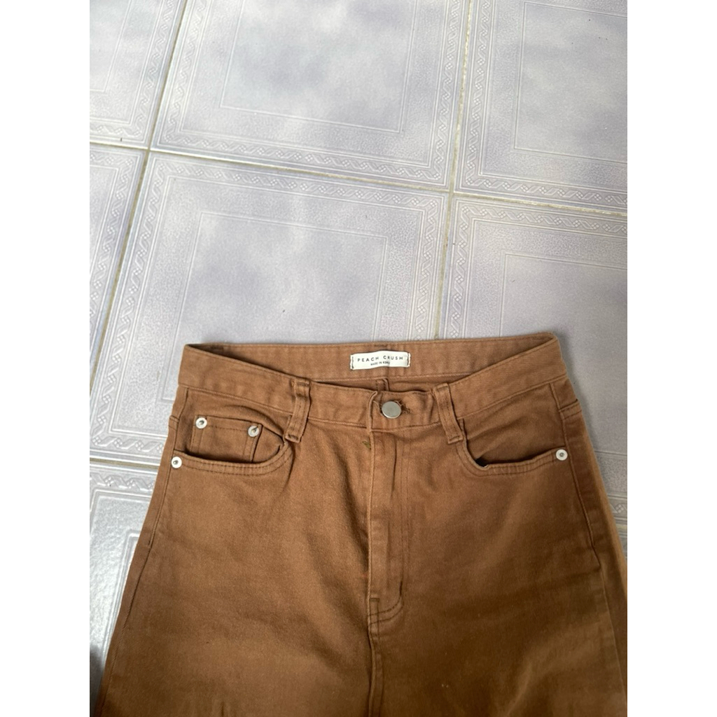 Preloved Celana jeans Celana Haighwaist Celana wanita Celana coklat