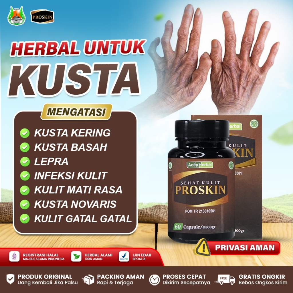 Obat Kusta Kering, Kusta Basah, Lepra, Mati Rasa, Infeksi Kulit, Kusta Novartis - Proskin Asli