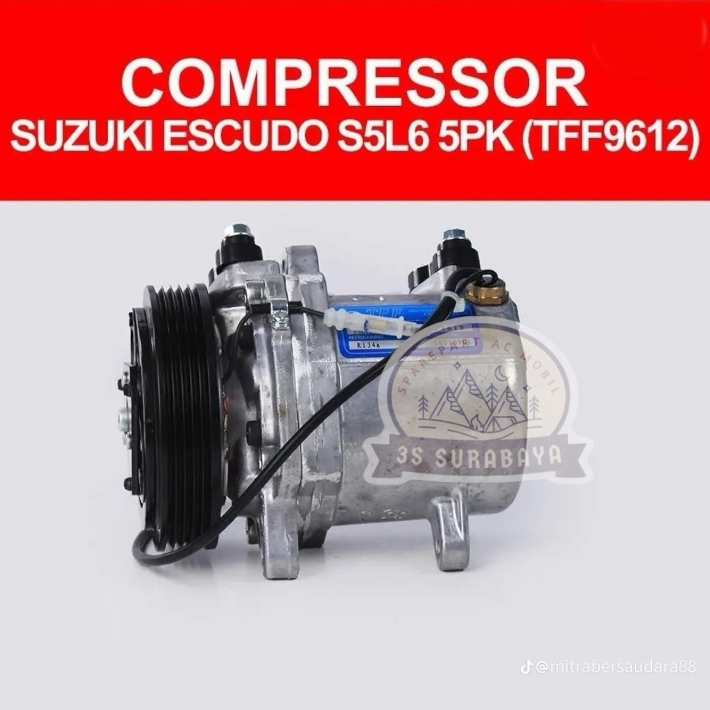 Kompresor Escudo 2000 Seiko Seiki 2.0 5Pk Ac mobil Compressor (Baru/New)