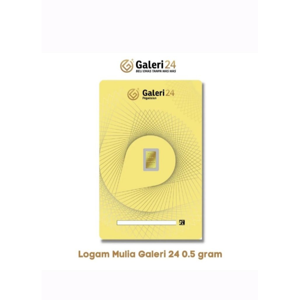 Logam Mulia GALERI 24 Special 0.5 GRAM LOGAM MULIA MINI EMAS MINI Bersertifikat