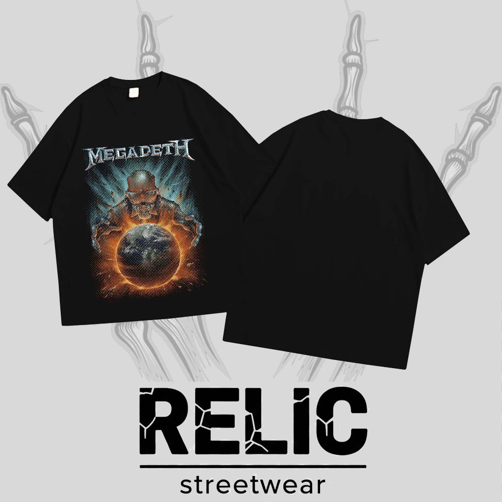 OVERSIZE TSHIRT - KAOS OVERSIZE MEGADETH  - KAOS BAND - COTTON COMBED 24s TEBAL PREMIUM