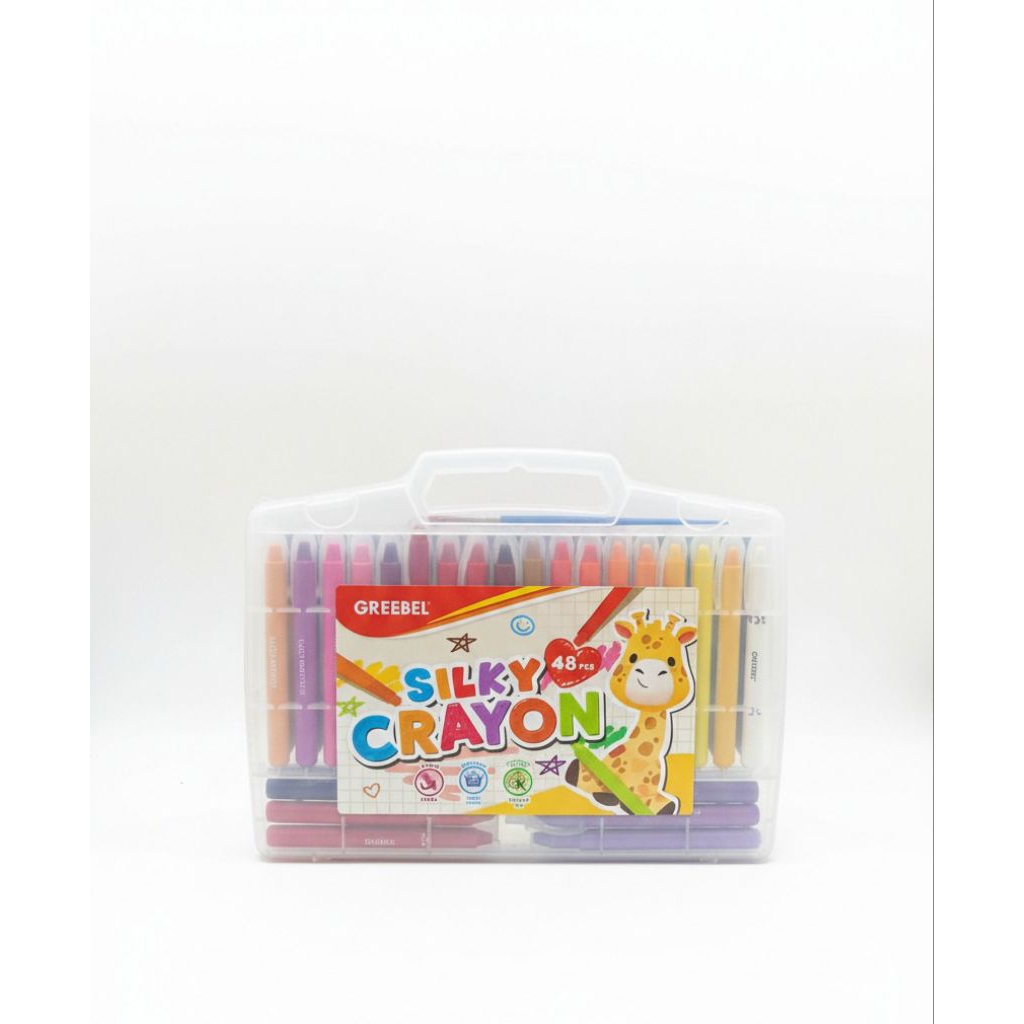 Crayon Greebel silky 48pcs colour warna cerah