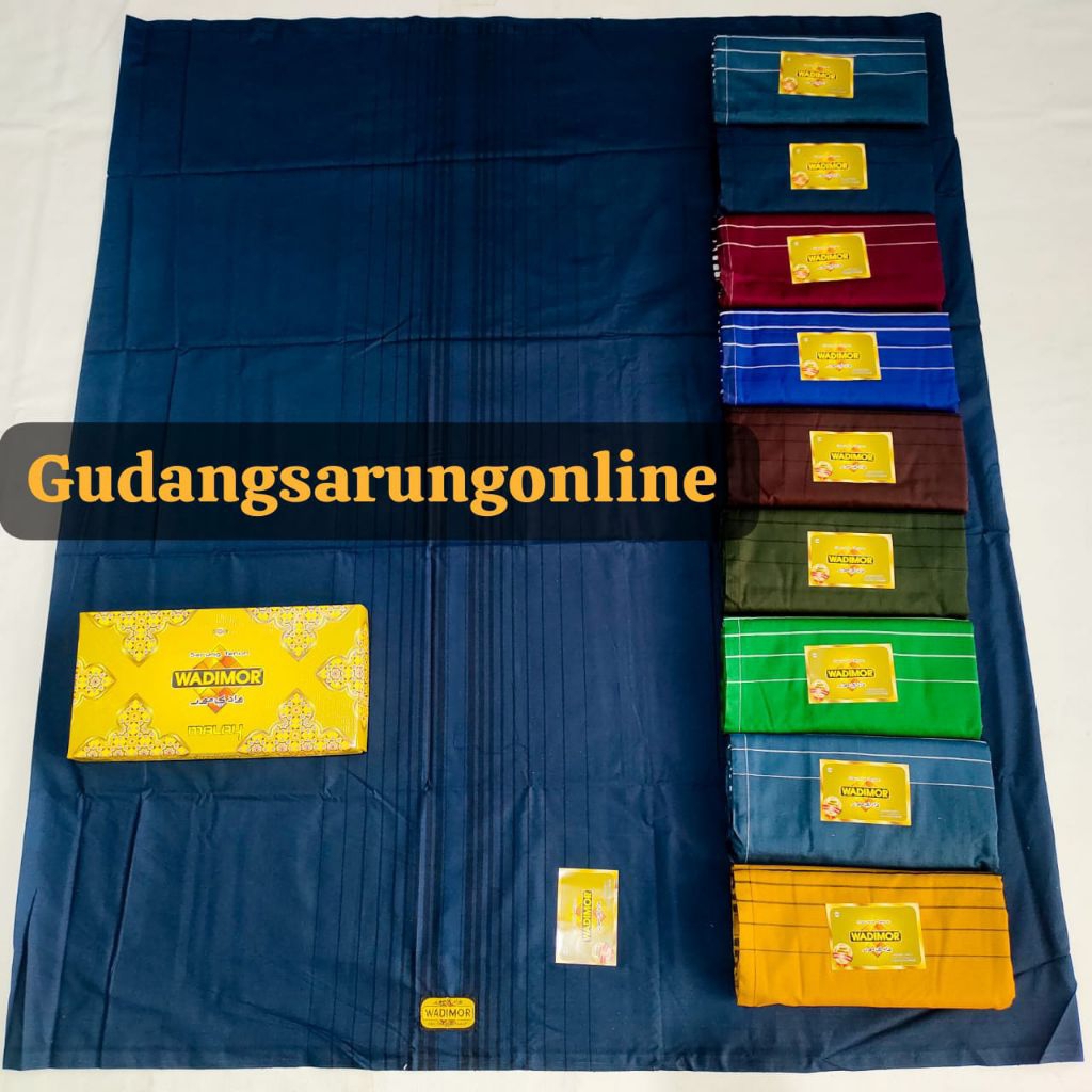 SARUNG WADIMOR POLOS SERAGAM UNGU COKELAT OREN HIJAU NAVY BIRU MUDA KUNING TERAKOTA SERAGAM KEMBAR M