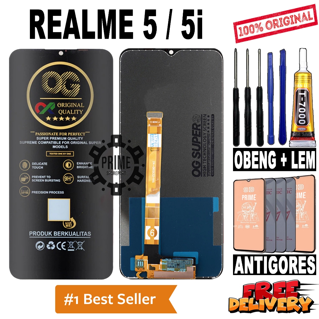 LCD TOUCHSCREEN REALME 5 / 5i ORIGINAL OEM LCD REALME 5 / 5i FULLSET