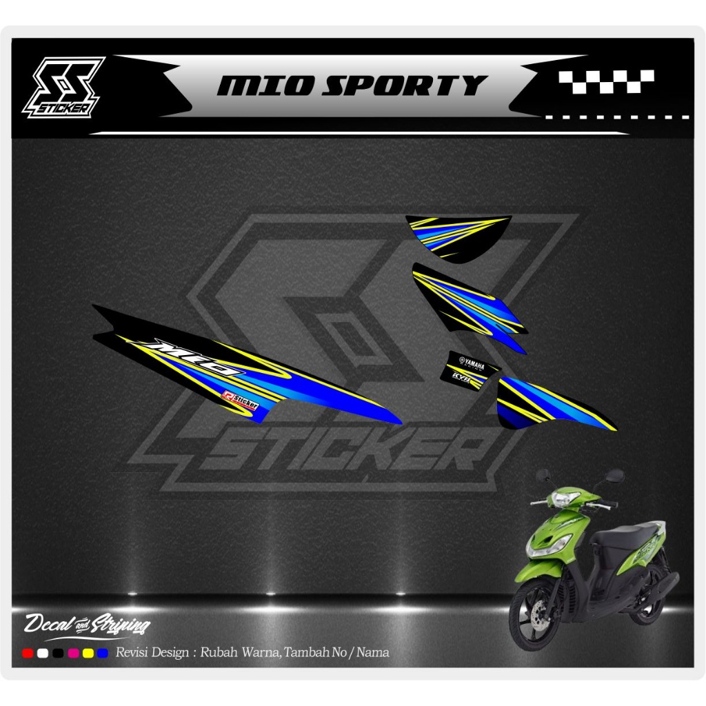 STRIPING STICKER MOTOR MIO SMILE SPORTY DS 07