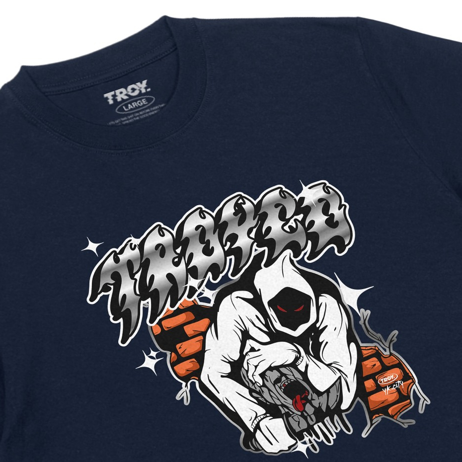 Troy Company Tshirt Blue Navy Assassin - Kaos Lengan Pendek Kaos Biru Navy MTD 2974