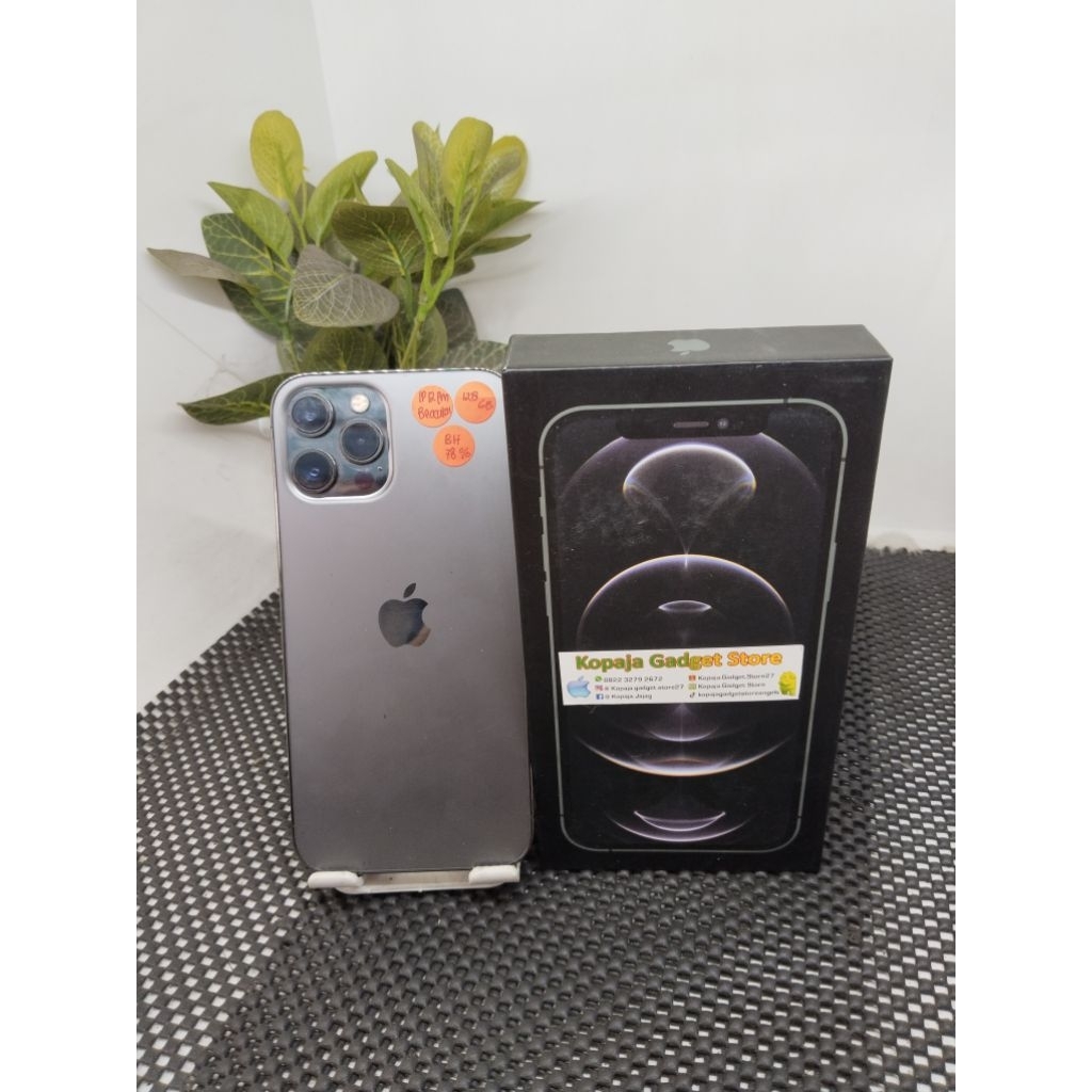 Iphone 12 Pro max beacukai bh 78% 128gb second fullset