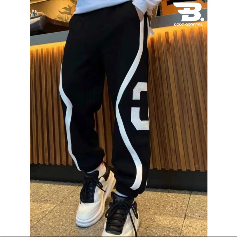Celana Jogger Panjang Baba Streetwear Pria CELL Bahan Fleece Model Training / Casual / Korean Style 