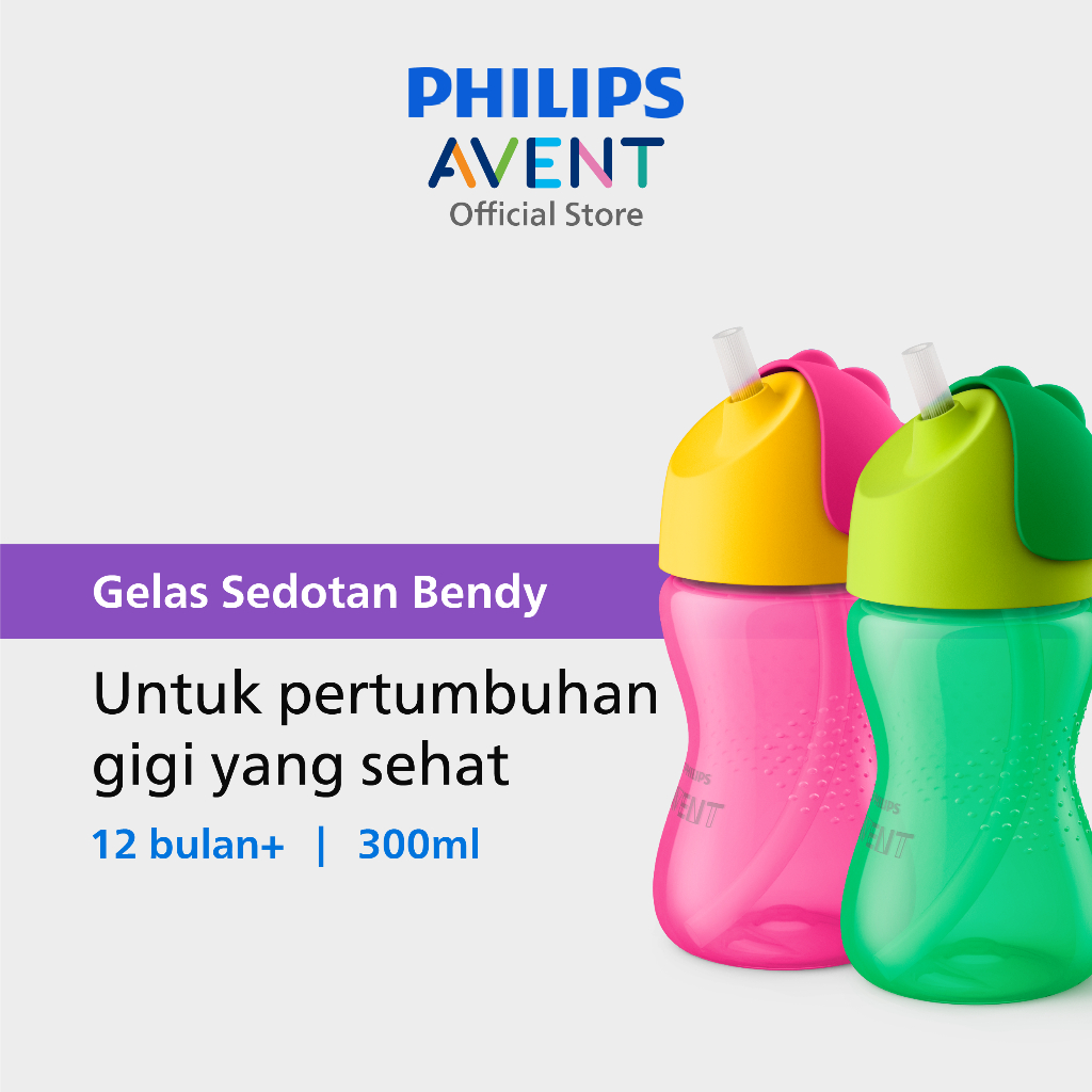 Philips Avent | Straw Cup | Botol Minum Bayi | Dengan Sedotan BPA Free | 12m+ | 300ml | SCF798/00