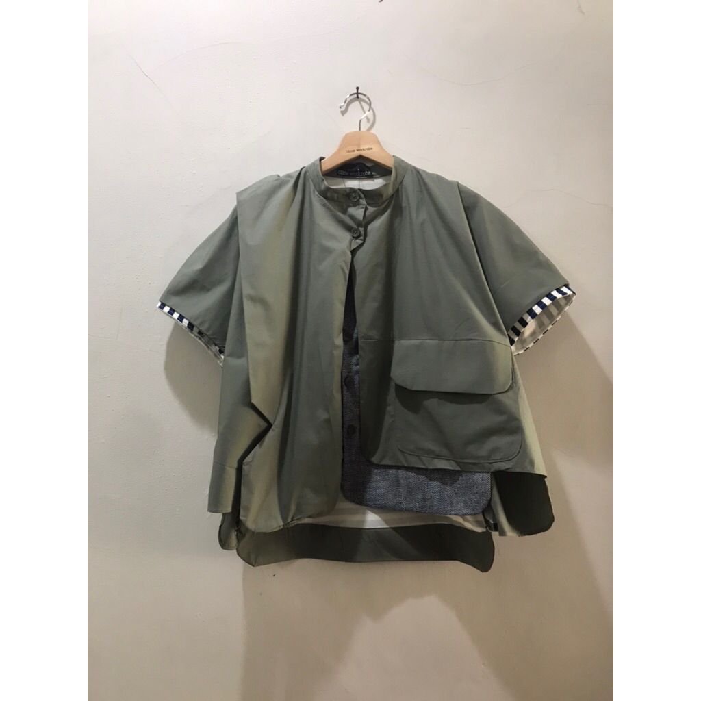 OLINE WORKROBE - ARSHAKA LAYERED TOP IN ARMY