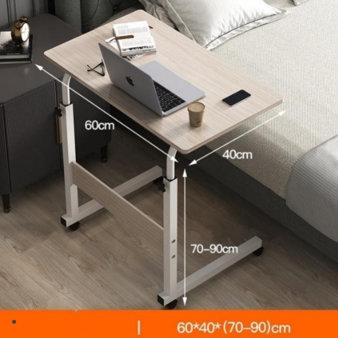 READY Meja Laptop Komputer Meja Belajar Makan Meja Portable Roda