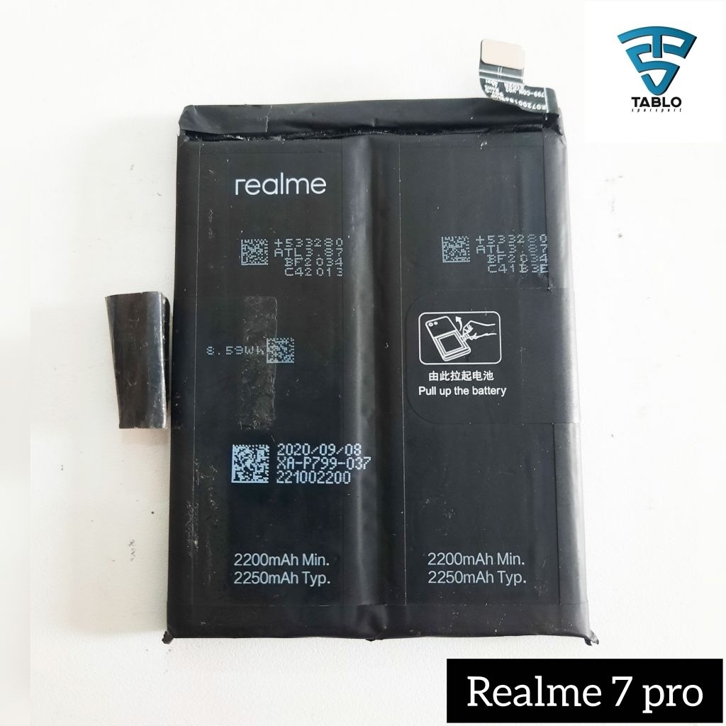 Baterai Realme 7 pro original copotan hp