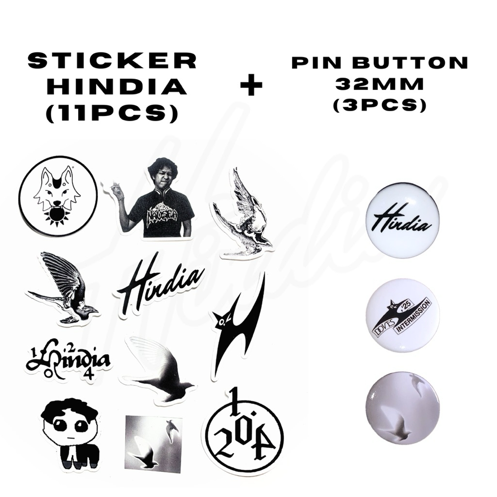 STIKER + PIN HINDIA DOVES LHAB STIKER HINDIA PIN HINDIA