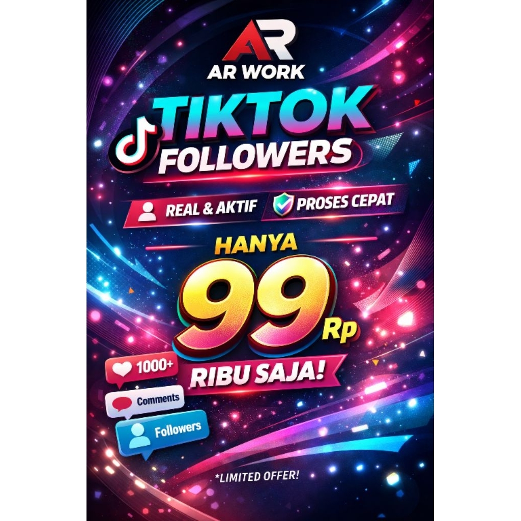 Jasa Tambah Followers TikTok Real Aktif | Follower TikTok Murah 1000+