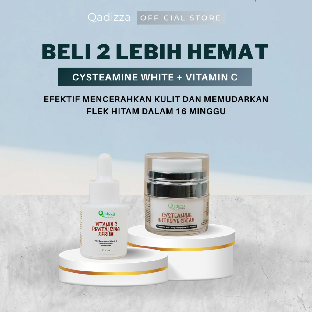 [TRIPLE KOMBO LEBIH HEMAT] QADIZZA PAKET TRIPLE PERFECT NIGHT (CYSTEAMINE WHITE 5% Cysteamine HCl 15