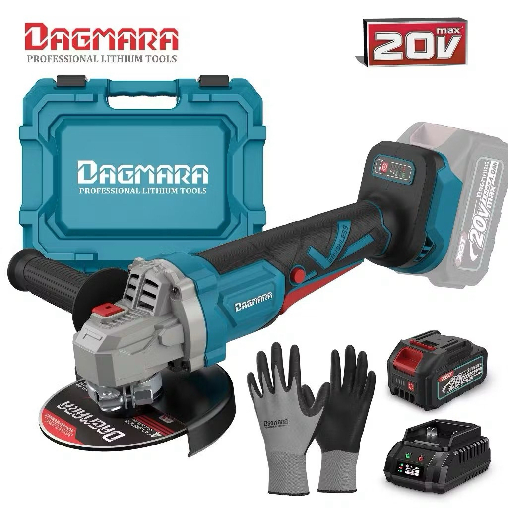 Dagmara 100mm Cordless Angle Grinder Brushless Grinder Cutting Machine Grinding Machine Battery MAKI