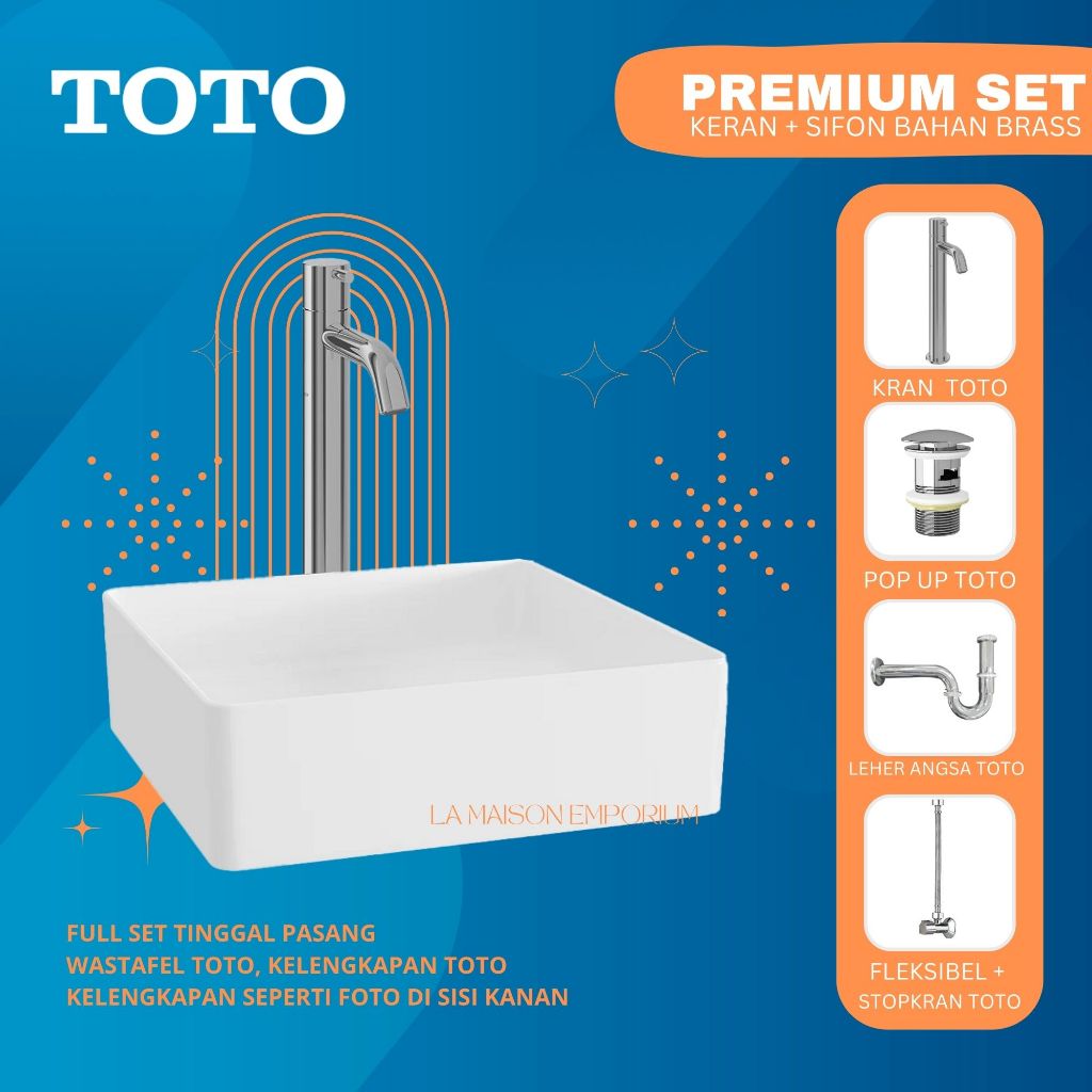 Wastafel TOTO Paket Silver LW574J / Wastafel TOTO Paket Komplit 574