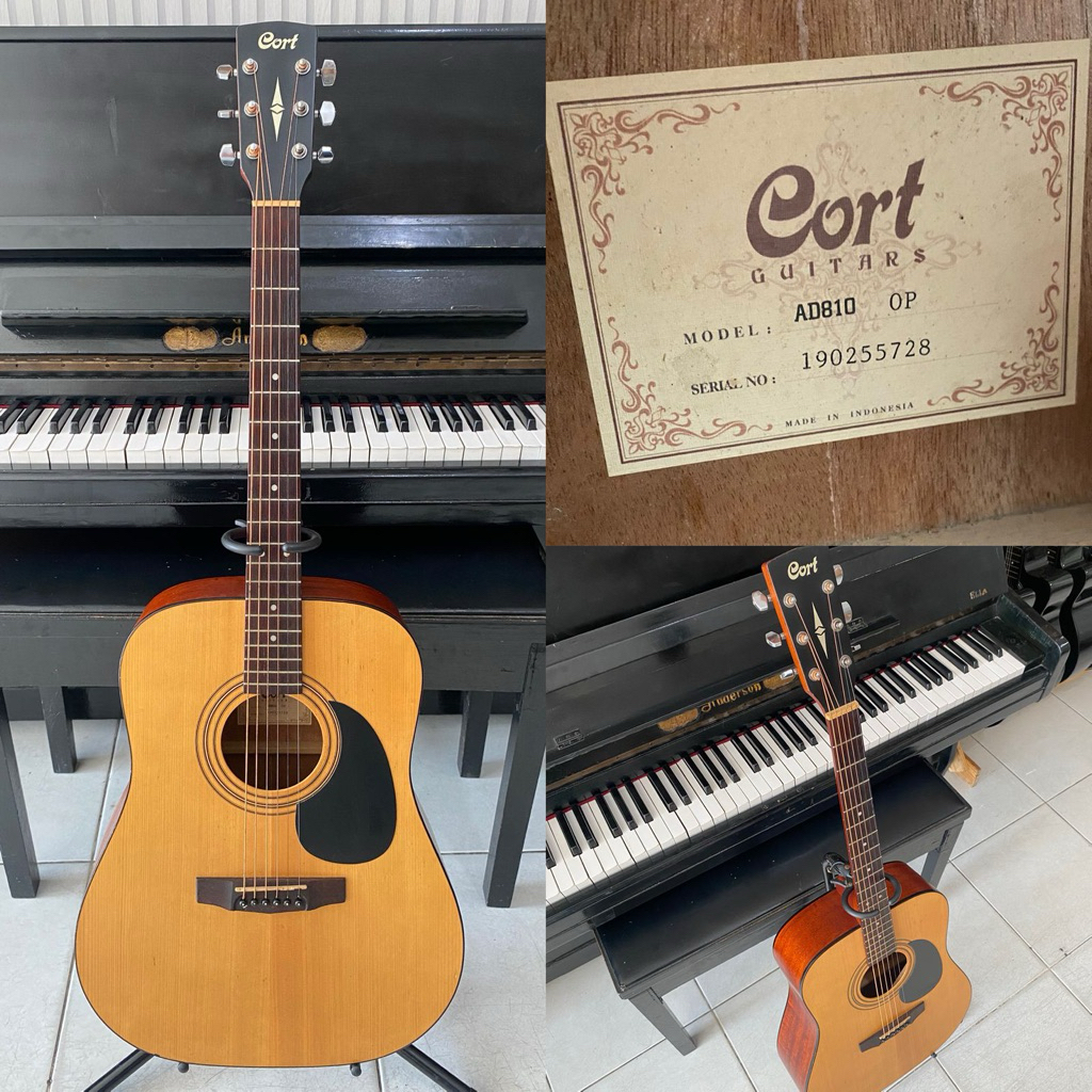 [FULLSET] Gitar Akustik Cort AD810 OP Original Second - Mulus 92% Bonus Kardus Original