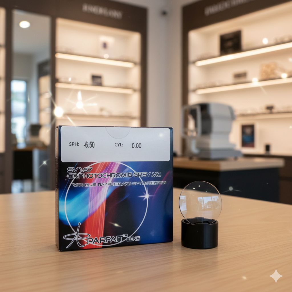 Lensa Bluecromic 1.67 Kacamata Frame Minus Cylinder exstra tipis