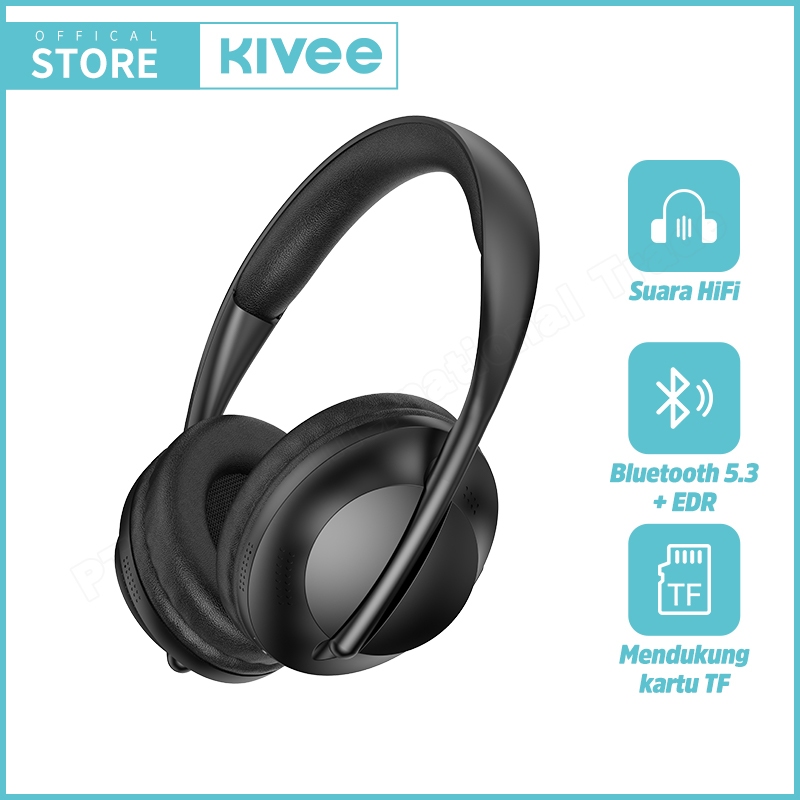 KIVEE Headphone Bluetooth 5.3 Super Bass TW155 Headset Wireless Original