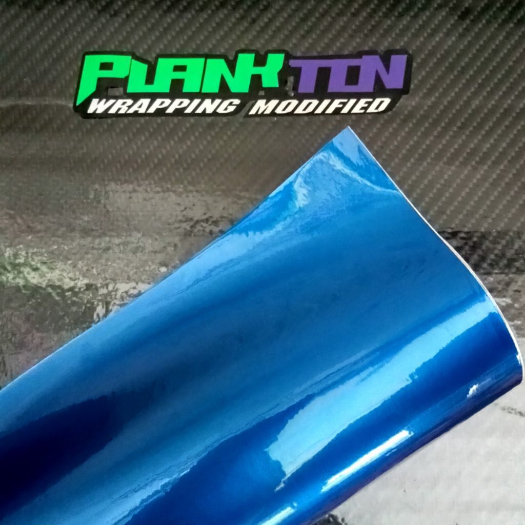 skotlet biru metalic candy blue glossy metalic